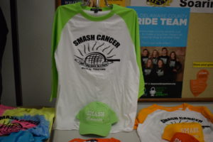 SmashCancer baseball tee and hat