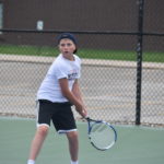 Player hits backhand