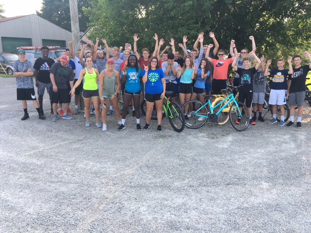 Players with bikes