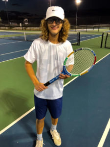 Player with racket